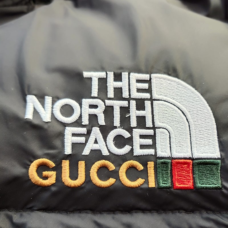 Пуховик The North Face Embroidery Gucci "Black" фото № 2
