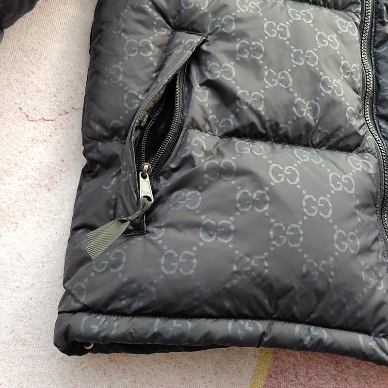 Пуховик The North Face Embroidery Gucci "Black" фото № 4