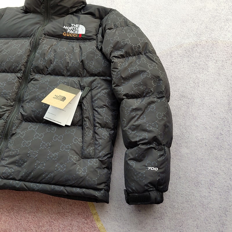 Пуховик The North Face Embroidery Gucci "Black" фото № 8