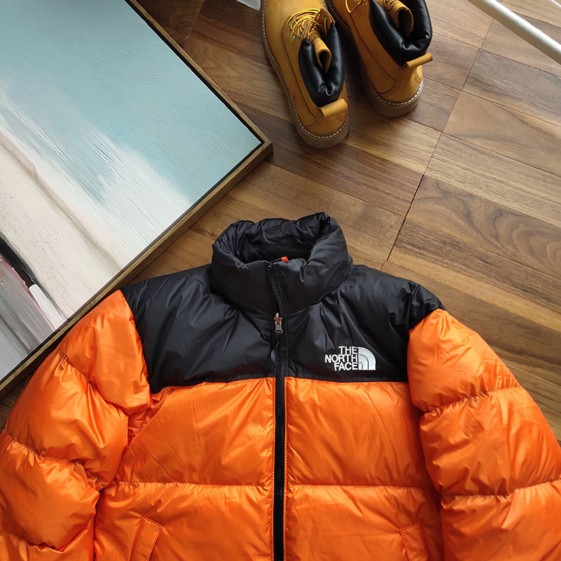 Пуховик The North Face Embroidery Logo White 700 "Orange" фото № 3
