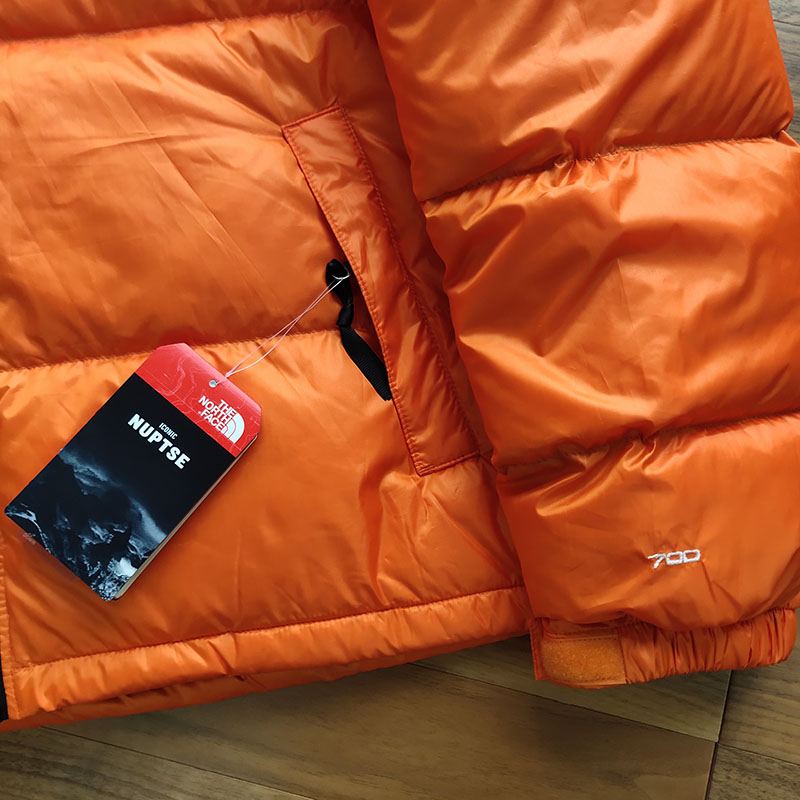 Пуховик The North Face Embroidery Logo White 700 "Orange" фото № 6