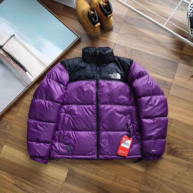Пуховик The North Face Embroidery Logo White 700 "Purple" фото № 2