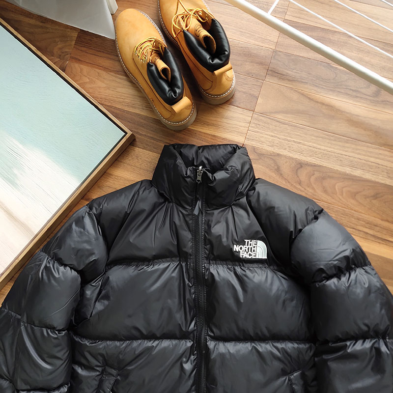 Пуховик The North Face Embroidery Logo White 700 "Black" фото № 3