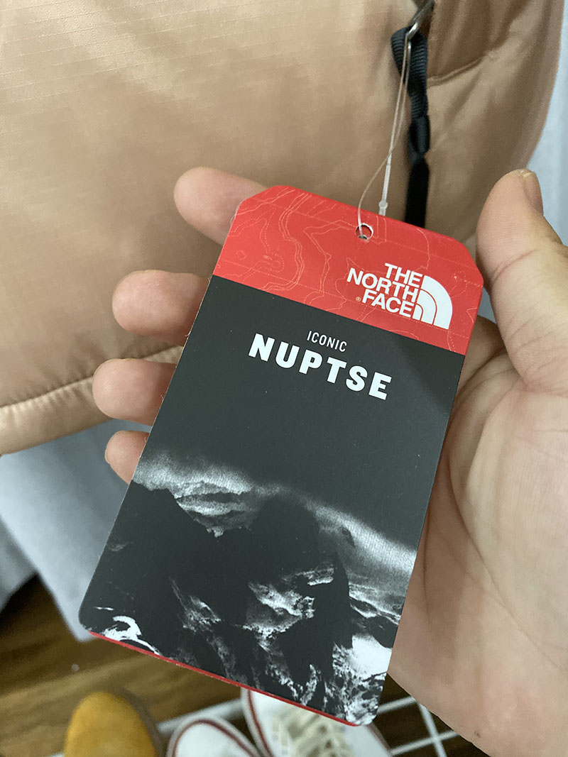 Пуховик The North Face Embroidery Logo 700 Nuptse "Beige" фото № 6