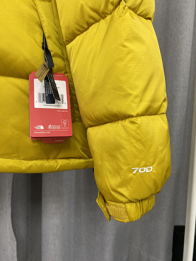 Пуховик The North Face Embroidery Logo 700 "Yellow" фото № 4