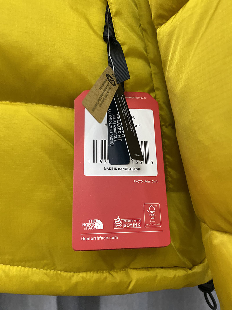 Пуховик The North Face Embroidery Logo 700 "Yellow" фото № 5