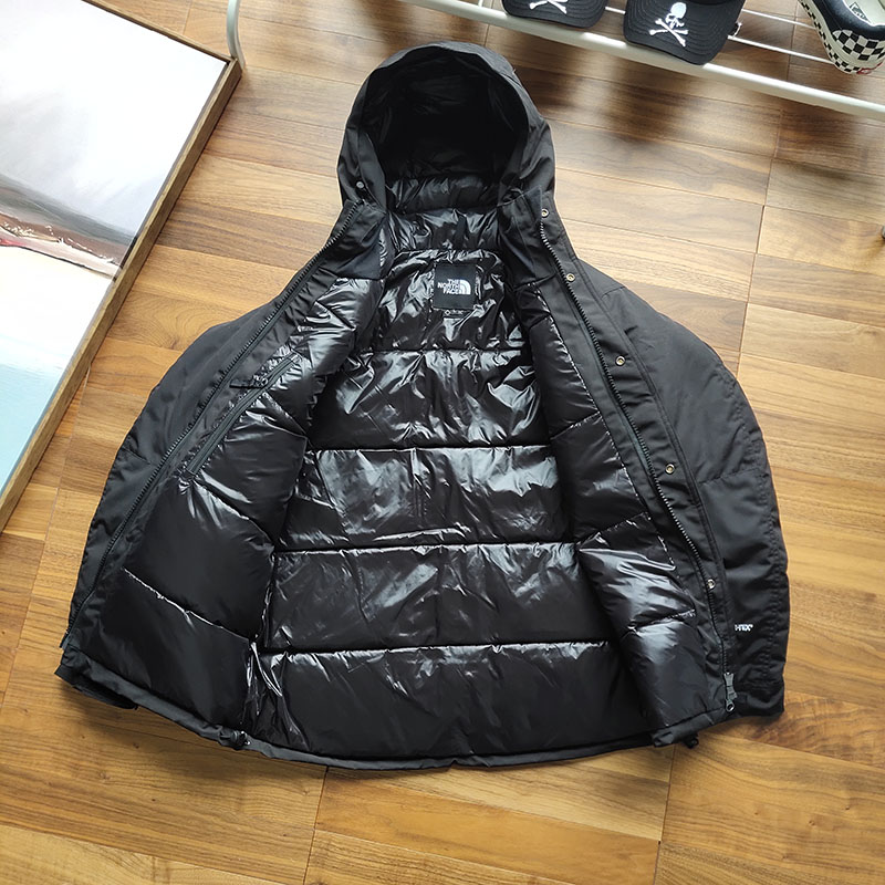 Пуховик The North Face Embroidery White Logo Gore-Tex "Black" фото № 9