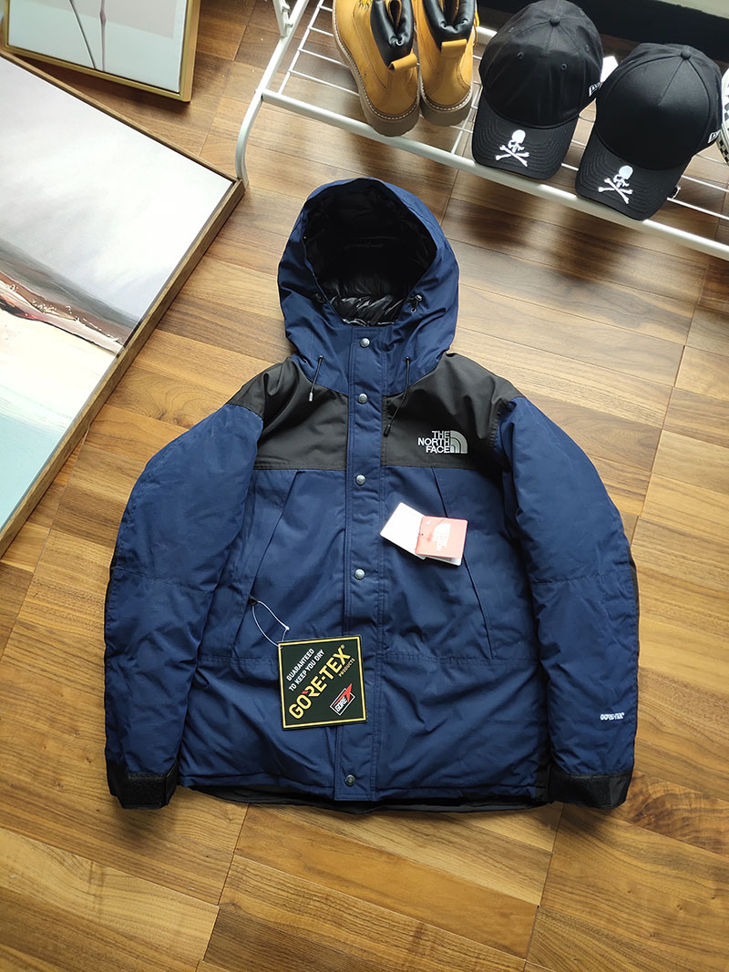 Пуховик The North Face Embroidery White Logo Gore-Tex "Navy Blue" фото № 2