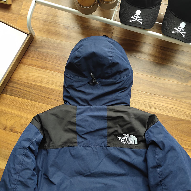 Пуховик The North Face Embroidery White Logo Gore-Tex "Navy Blue" фото № 8