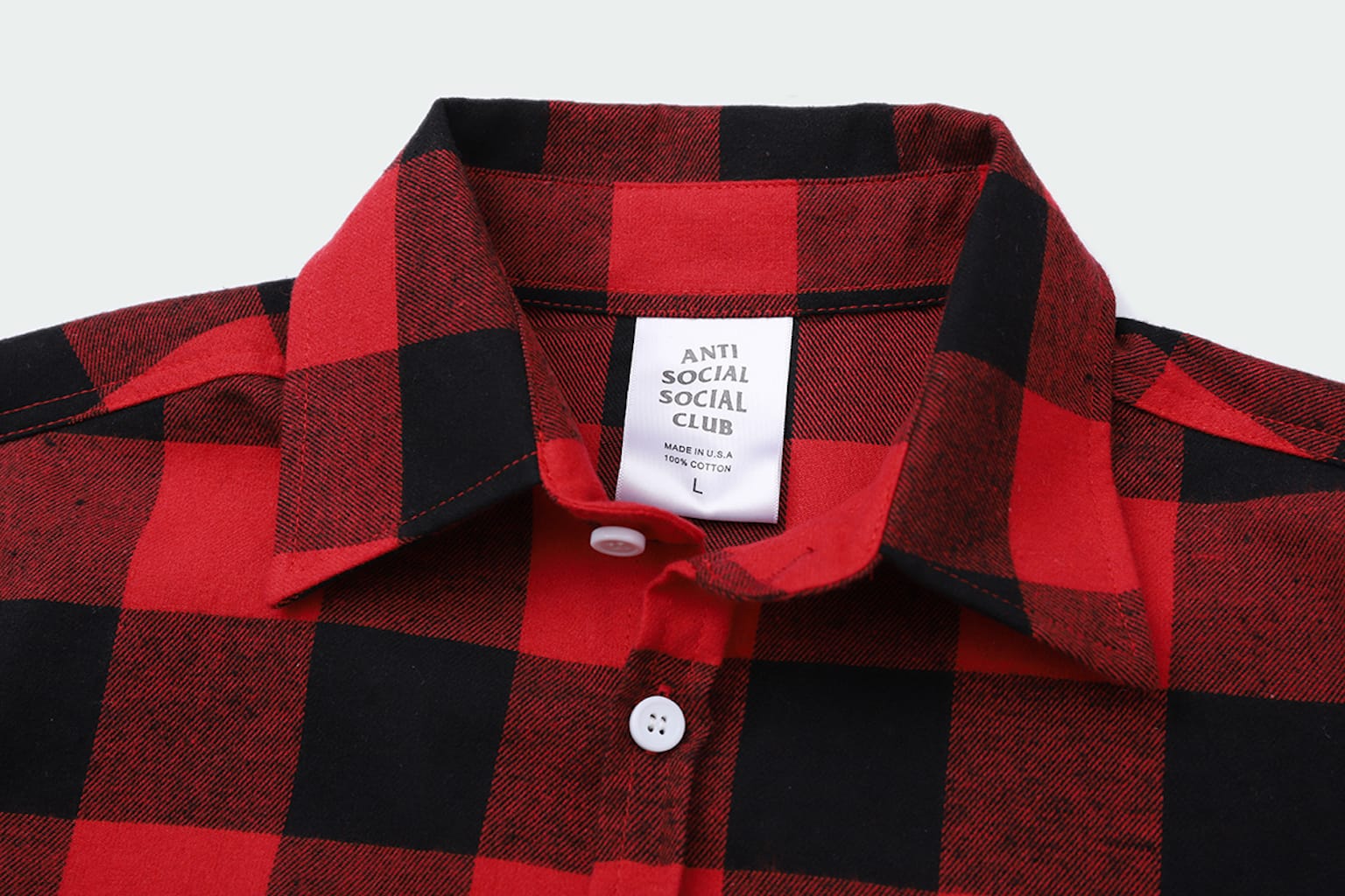 Рубашка Anti Social Social Club Checkered "Red" фото № 3