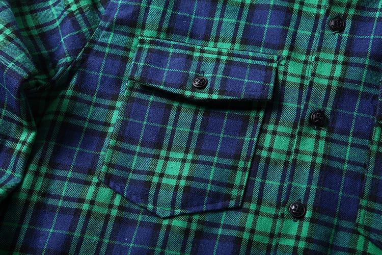 Рубашка OFF WHITE Small Checkered Cross Arrows "Green" фото № 6