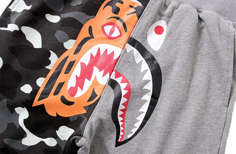 Шорты Bape Jaw Tiger 2 Colors "Black/Gray" фото № 4