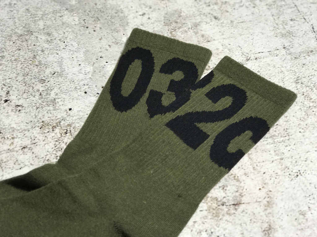 Носки 032c Big Logo Black "Green" фото № 3