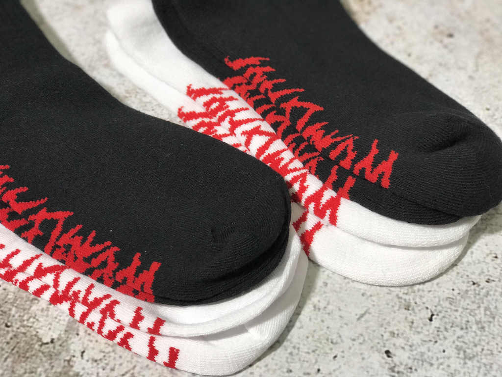 Носки 032c Big Logo Burgundy "White" фото № 2