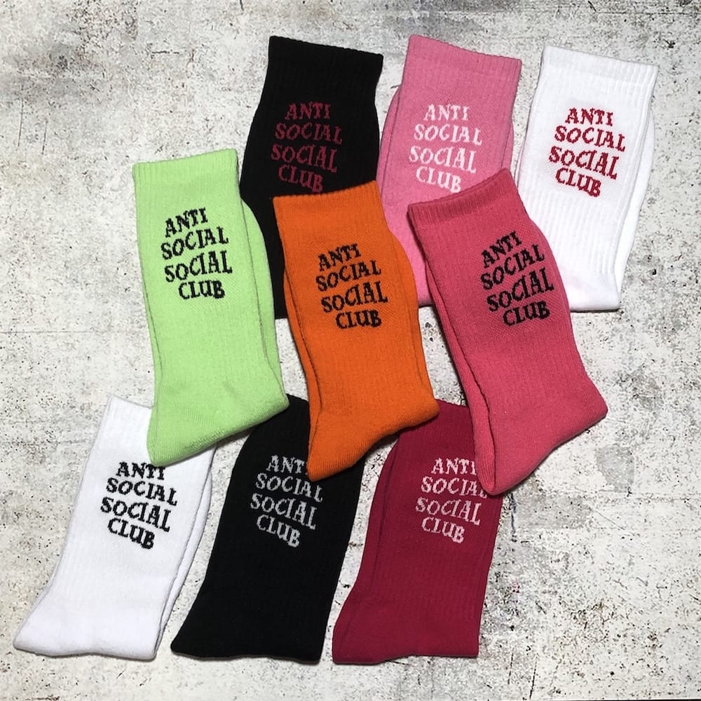 Носки Anti Social Social Club Logo "Navy Pink" фото № 7