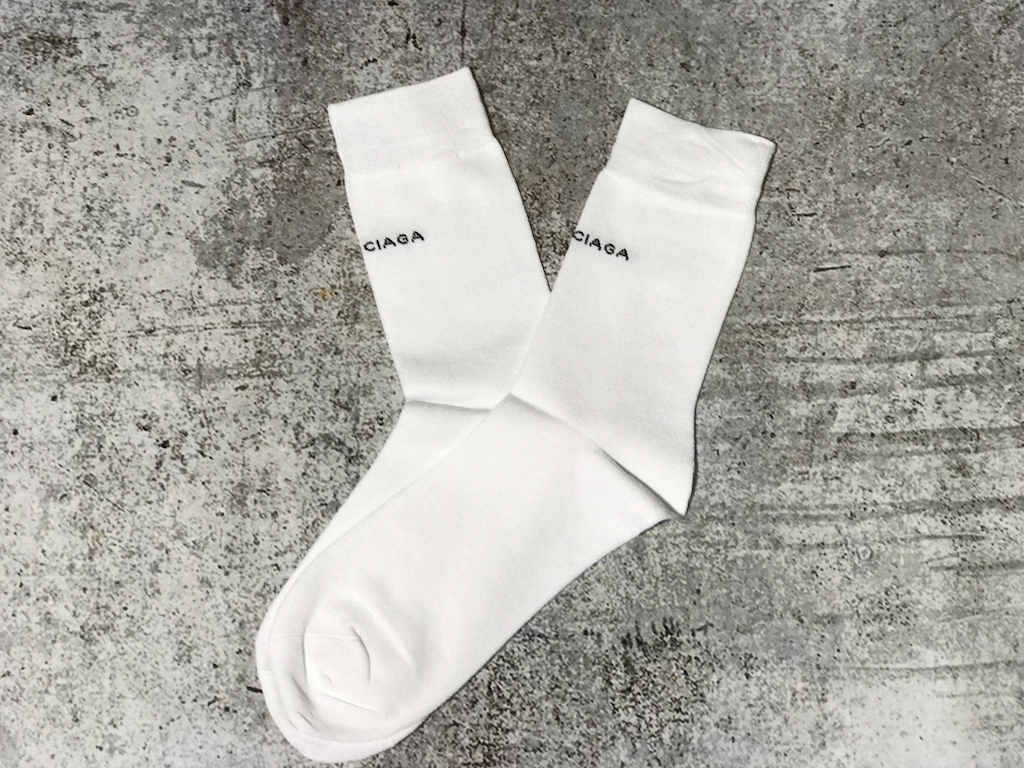 Носки Balenciaga Logo "White" фото № 3