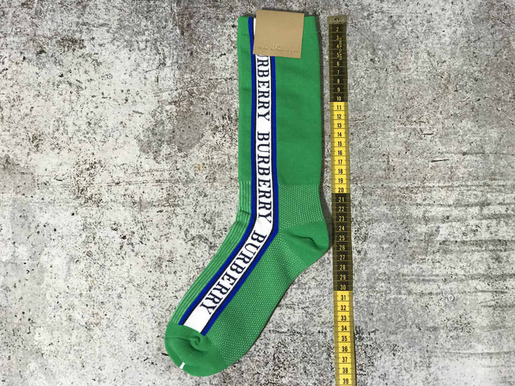 Носки Burberry Logo On White "Green" фото № 2