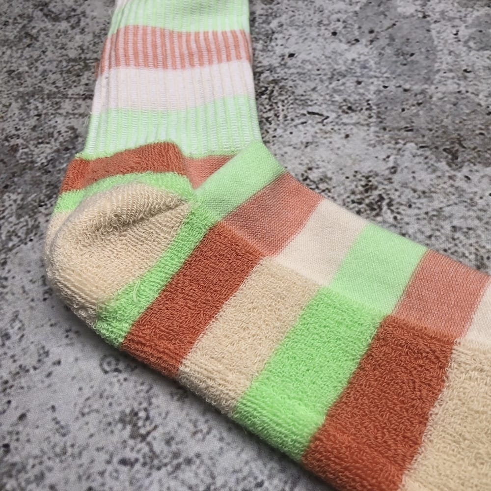 Носки Golf Wang CFG Green/Red Stripe "White" фото № 2