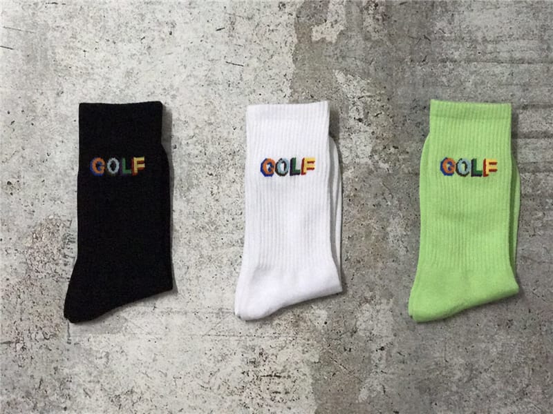 Носки Golf Wang Multi-Colored Logo "White/Beige" фото № 3