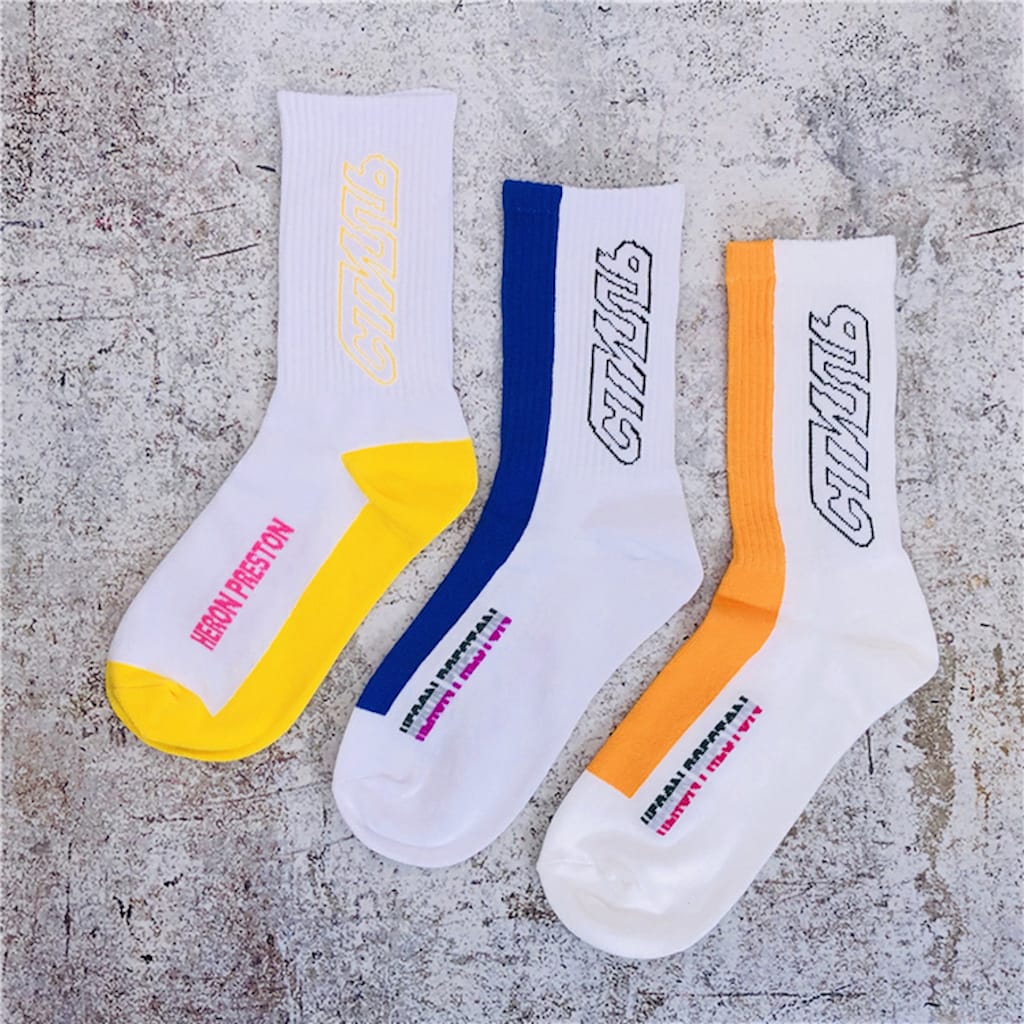 Носки Heron Preston Стиль "White/Orange" фото № 3