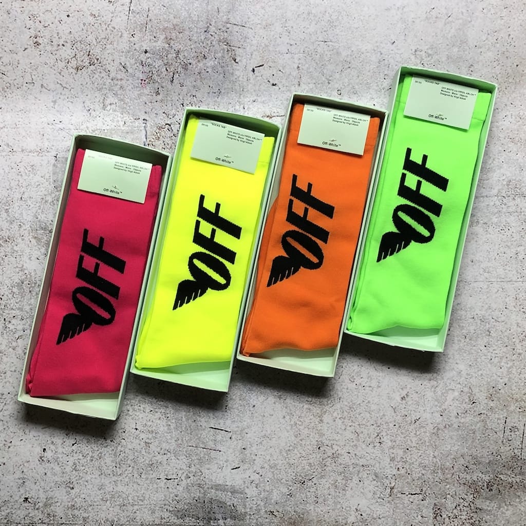 Носки Off White Logo Wings "Light green" фото № 2