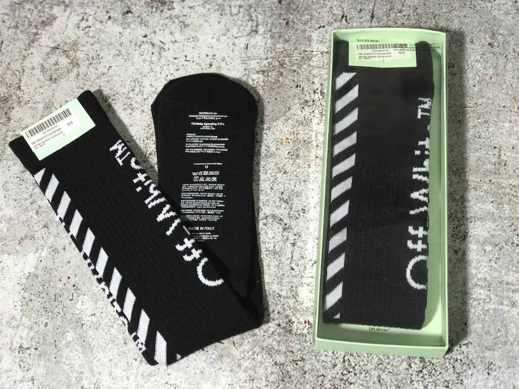 Носки Off White 17SS Logo "Black" фото № 4