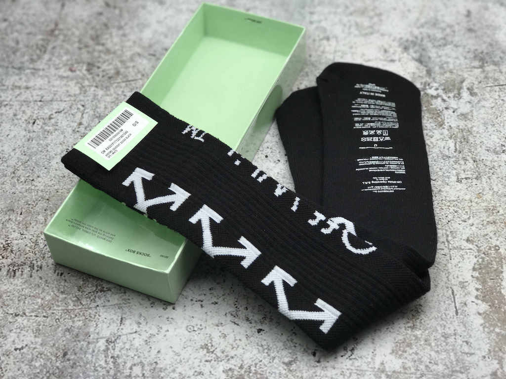 Носки Off White 19SS White Logo "Black" фото № 4