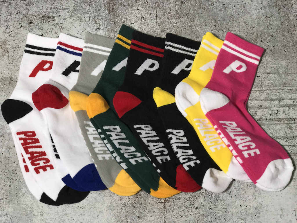 Носки Palace Logo P Red Stripes "Black" фото № 2