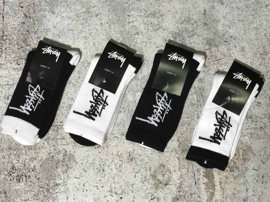 Носки Stussy Logo White Rubber "White" фото № 3