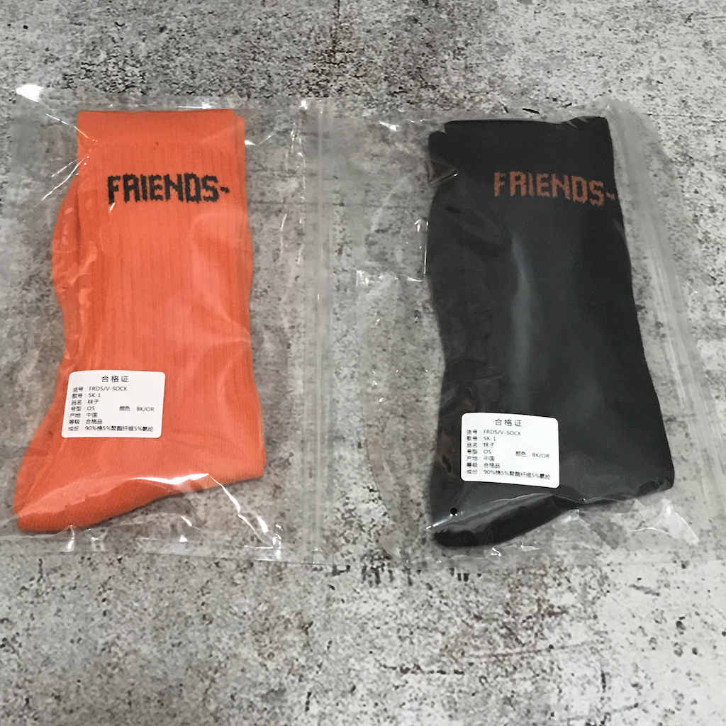 Носки VLONE Black Friends "Orange" фото № 3