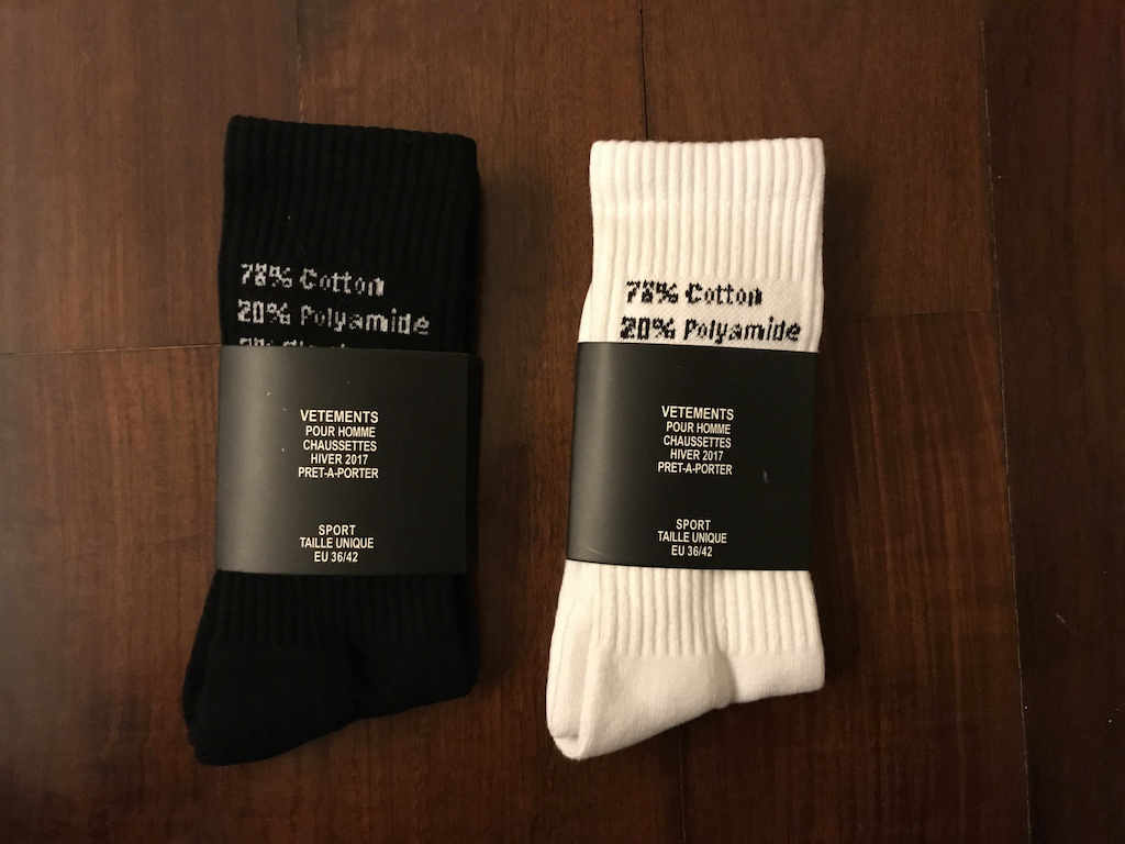 Носки Vetements Percentage "White" фото № 7