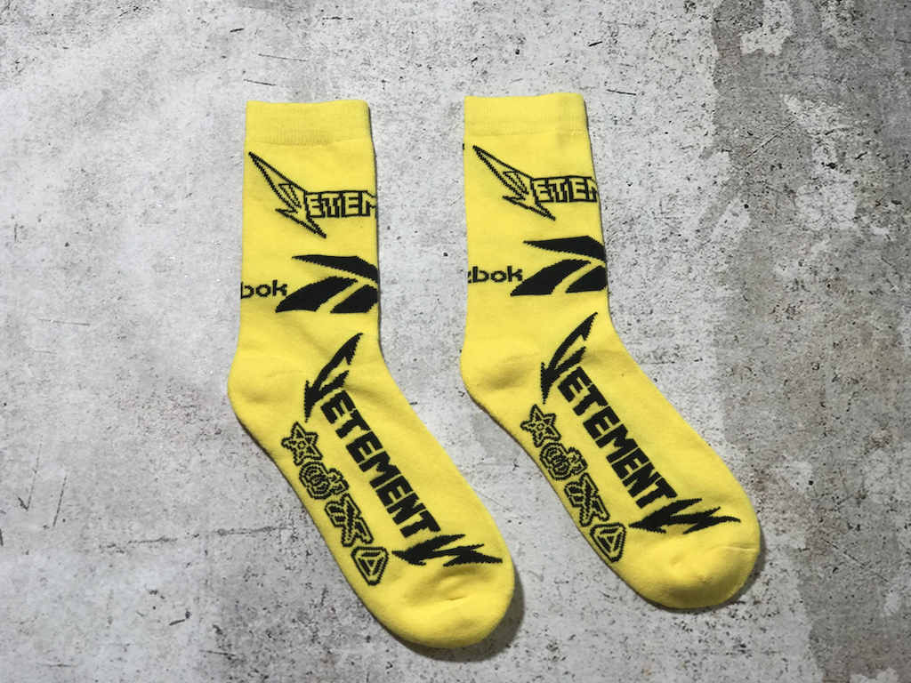 Носки Vetements x Reebok New Lightning Joint "Yellow" фото № 2