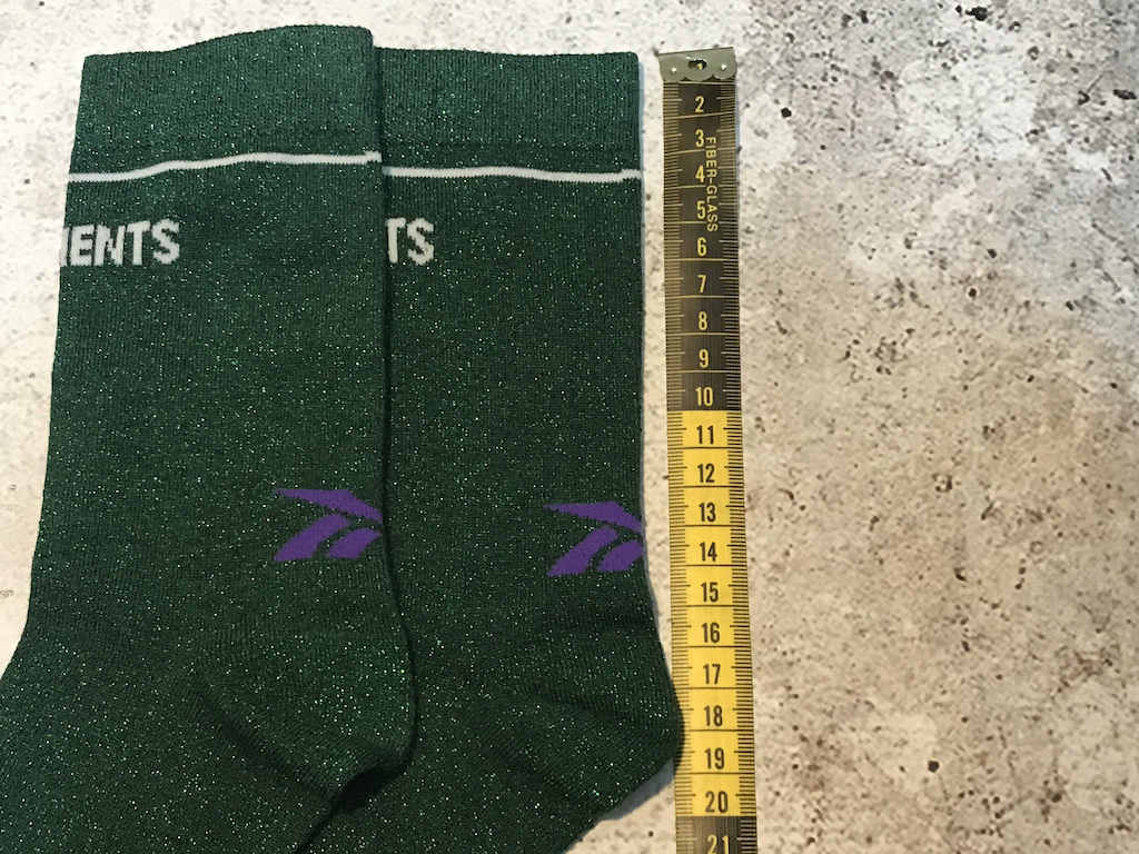 Носки Vetements x Reebok Gold Powder Nightclub "Navy Green" фото № 2