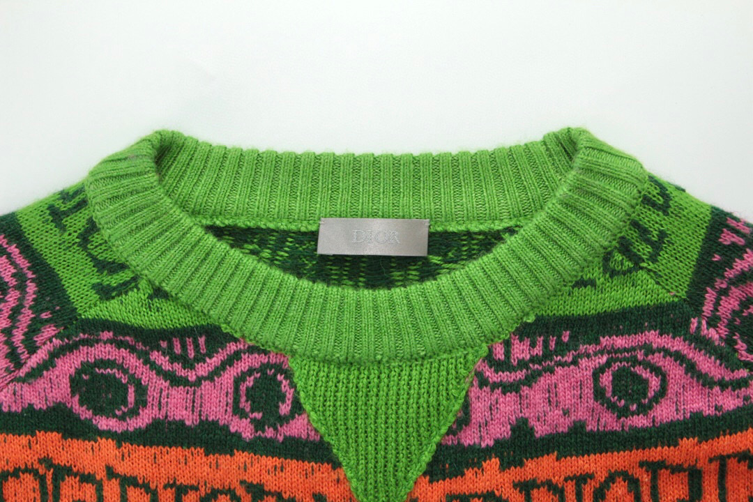 Свитер Dior Stripes "Green" фото № 3