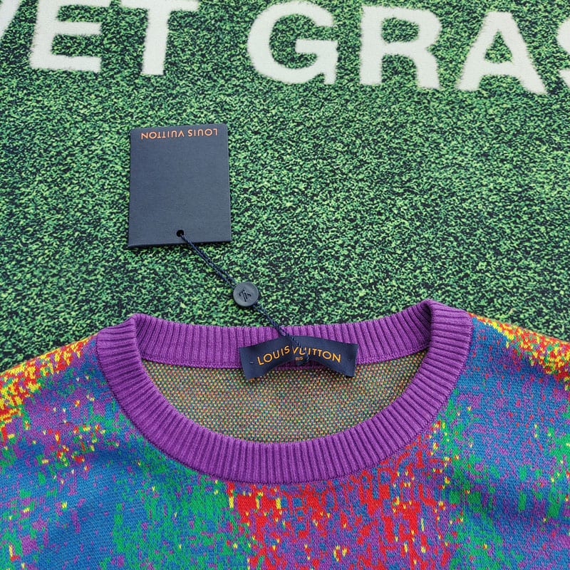 Свитер Louis Vuitton Big Yellow LV "Blue" фото № 2