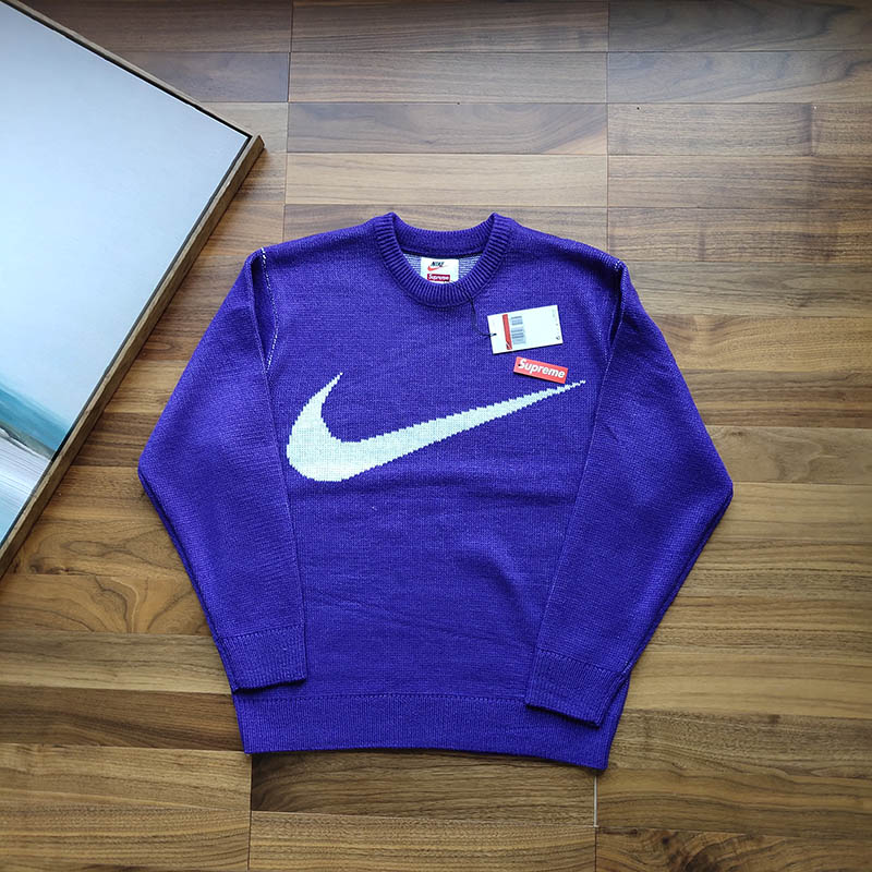 Свитер Supreme x Nike Big Label "Blue" фото № 2