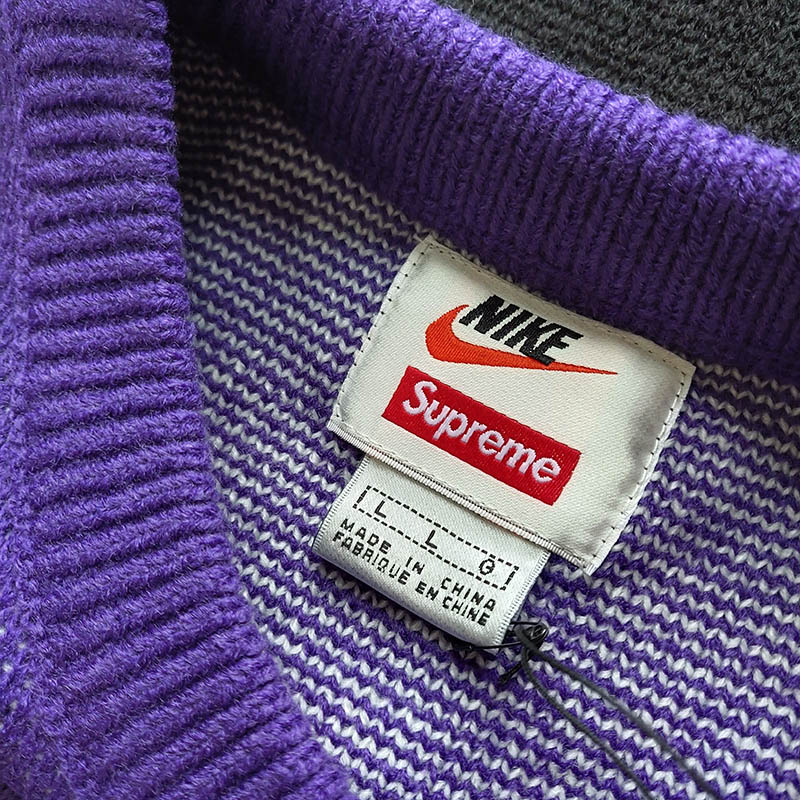 Свитер Supreme x Nike Big Label "Blue" фото № 3