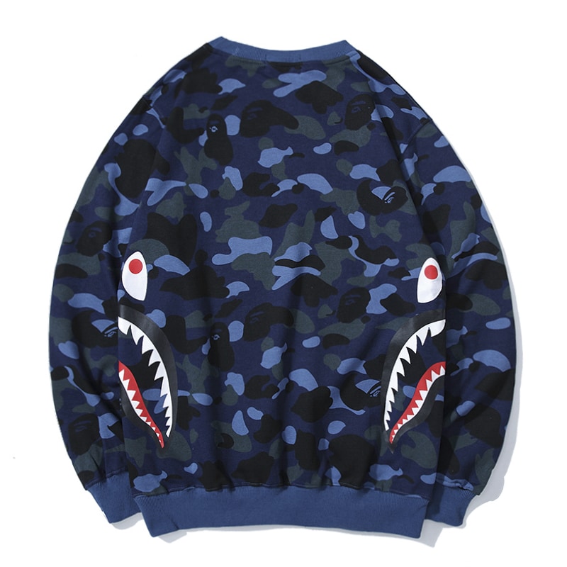 Свитшот Bape Camouflage Shark "Blue" фото № 2