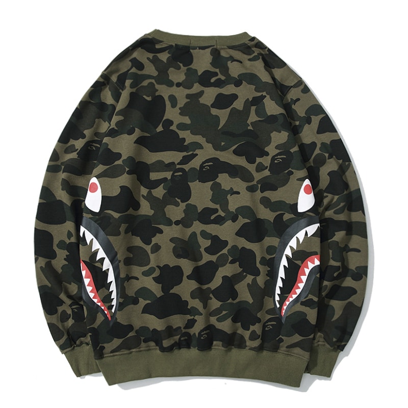 Свитшот Bape Camouflage Shark "Khaki" фото № 2