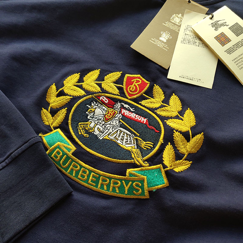 Свитшот Burberry Vintage Crest "Navy Blue" фото № 5