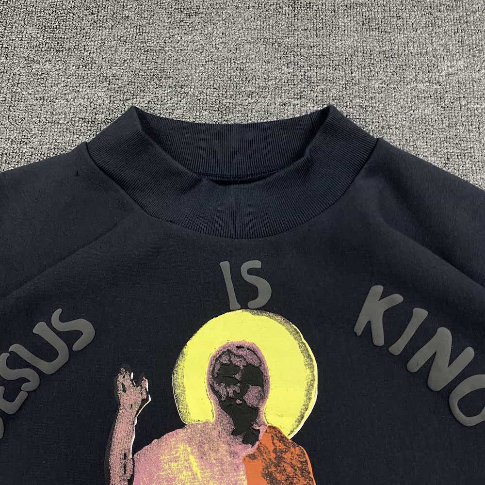 Свитшот JesusisKingMerch Big Jesus "Black" фото № 4
