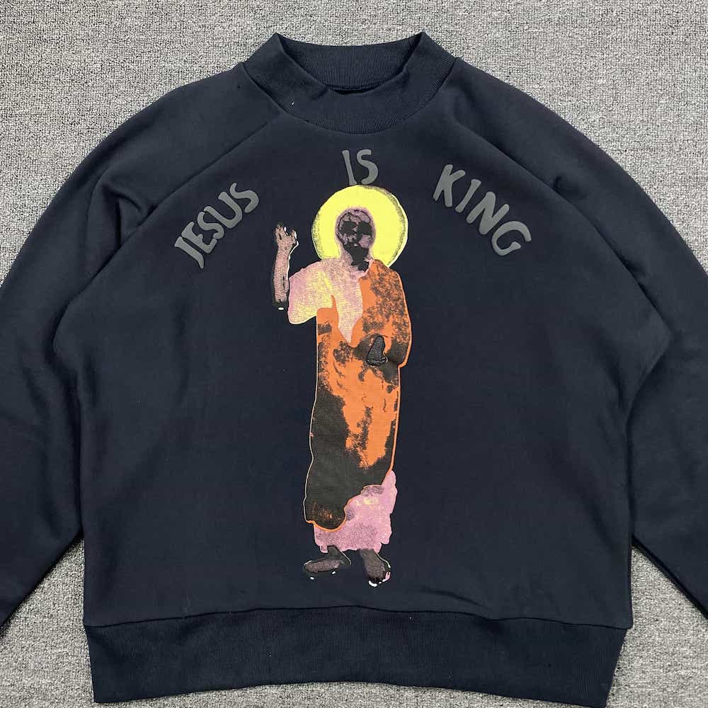 Свитшот JesusisKingMerch Big Jesus "Black" фото № 5