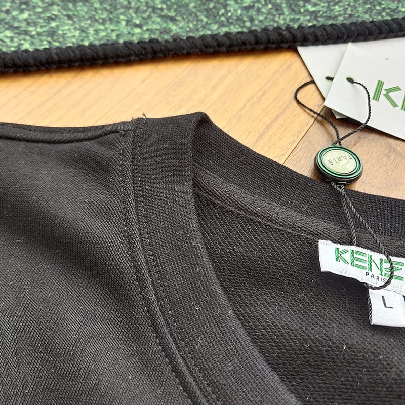 Свитшот Kenzo Embroidery Yellow Logo "Black" фото № 3