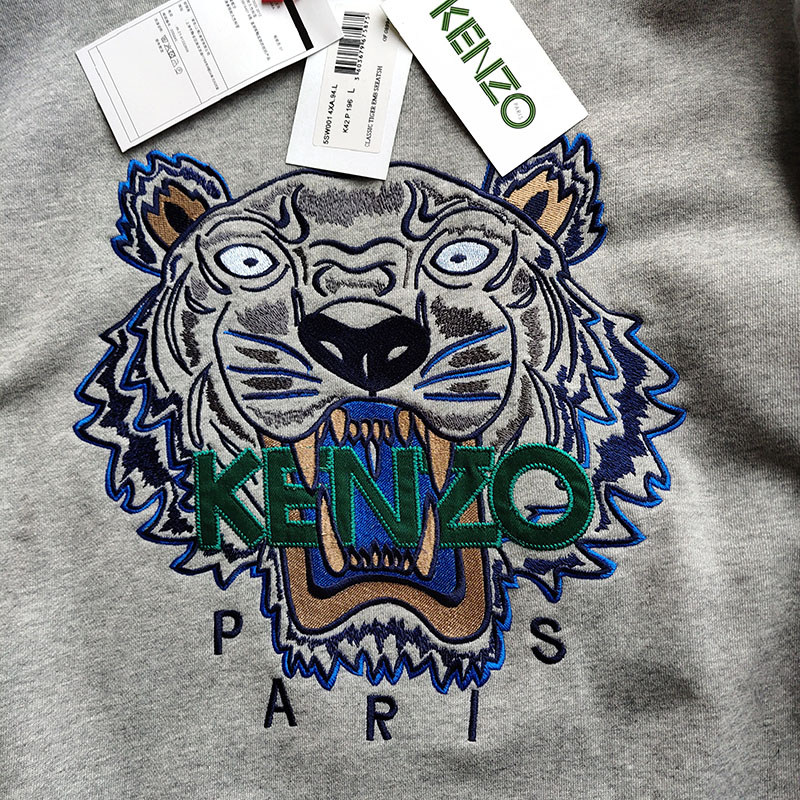Свитшот Kenzo Embroidery Tiger "Gray" фото № 5