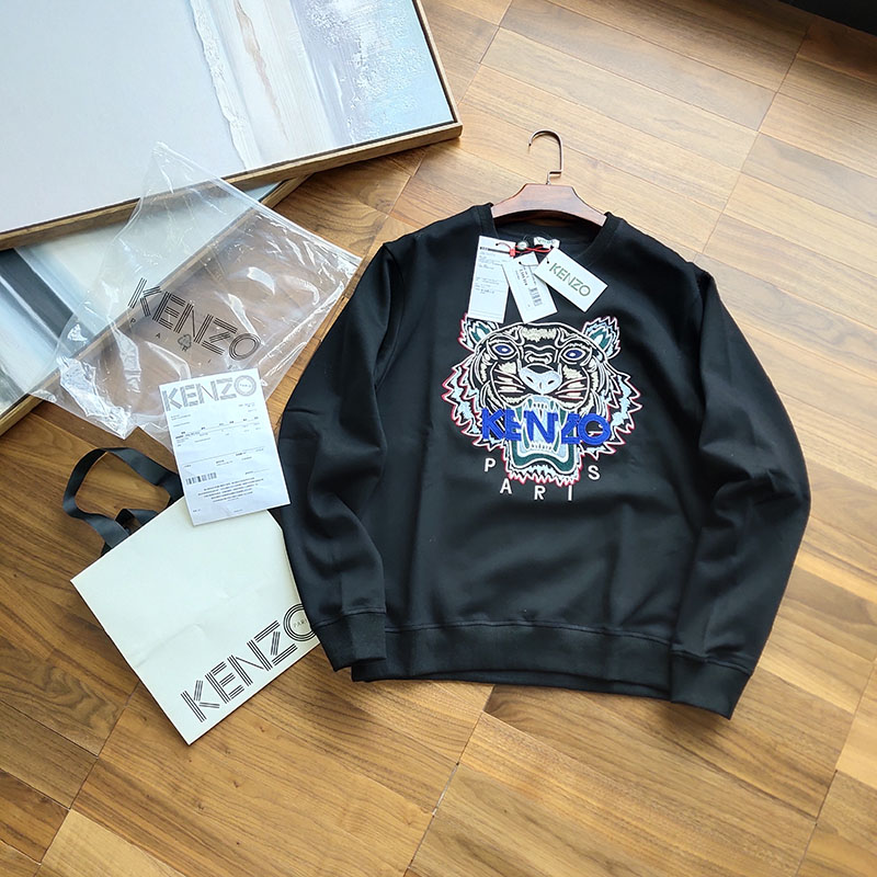 Свитшот Kenzo Embroidery Gray Tiger "Black" фото № 2