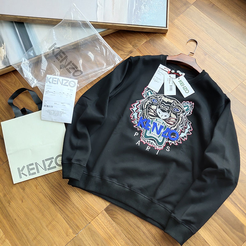 Свитшот Kenzo Embroidery Gray Tiger "Black" фото № 6