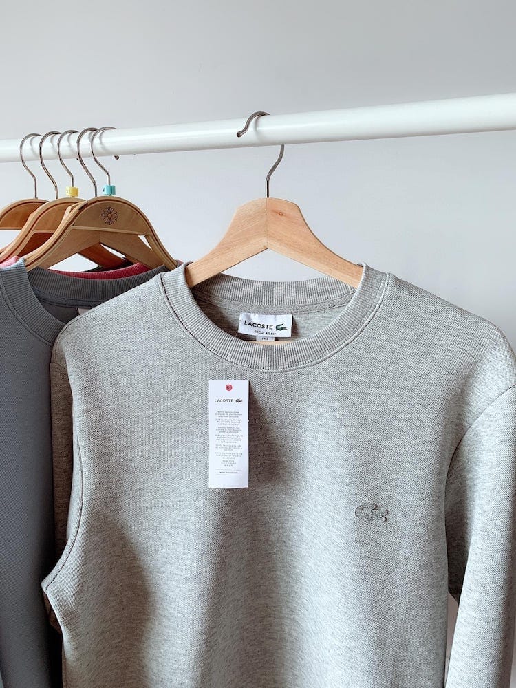 Свитшот Lacoste Small Crocodile "Gray" фото № 4