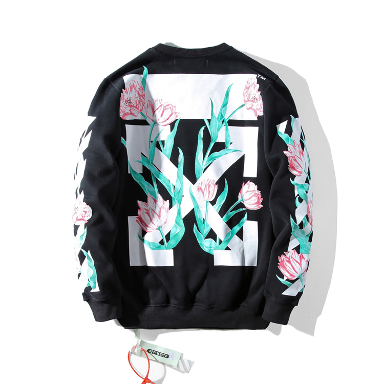 Свитшот OFF WHITE Flower "Black" фото № 2