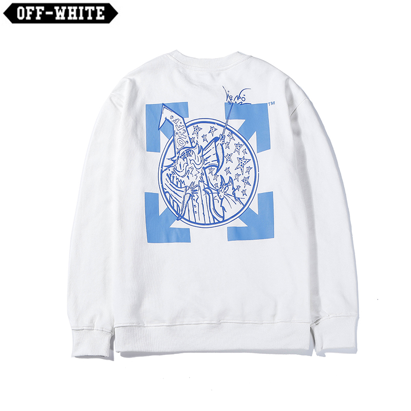 Свитшот Off White Blue Logo "White" фото № 5