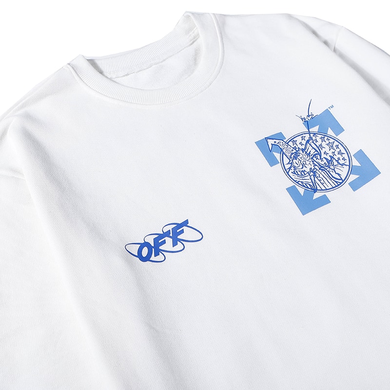 Свитшот Off White Blue Logo "White" фото № 7
